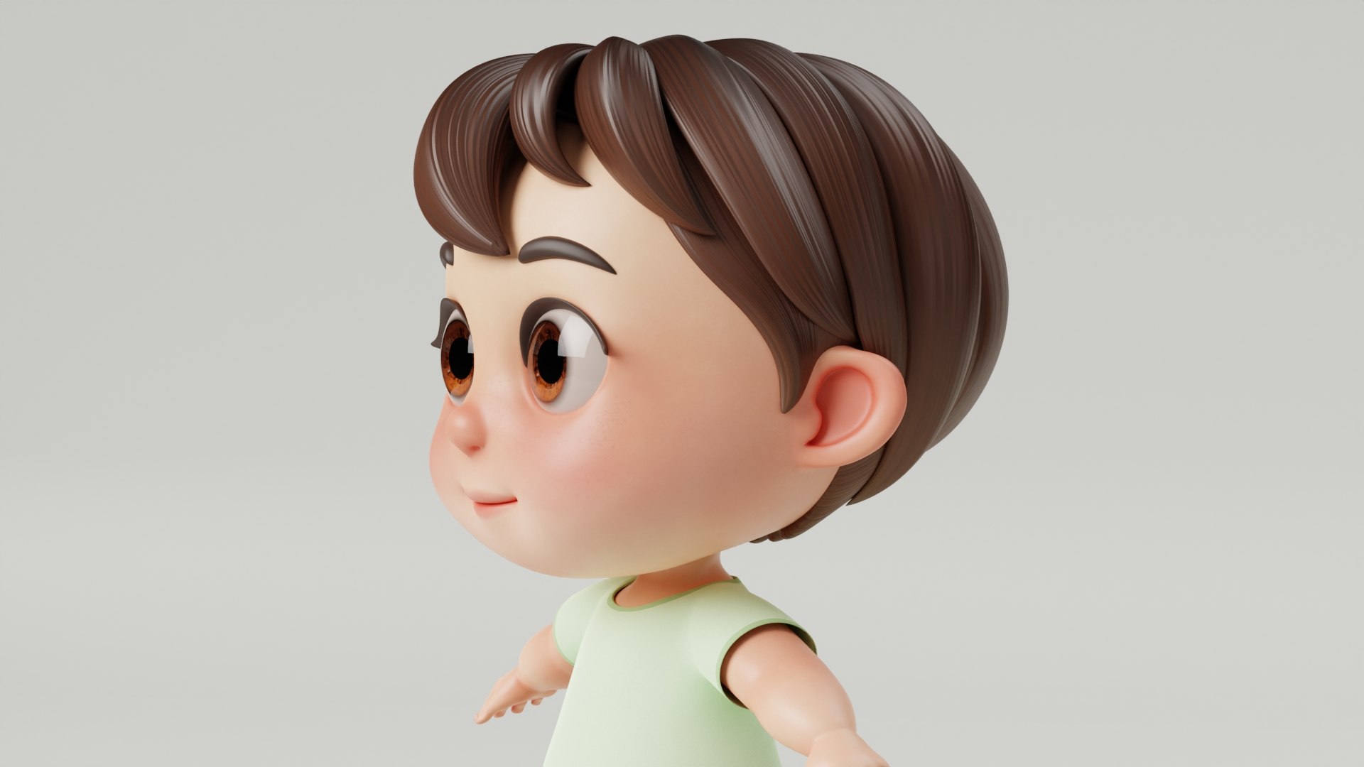 3D Model Cartoon Baby No Rig - TurboSquid 2205649