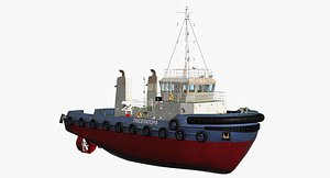 triceratops harbor tug 3d max