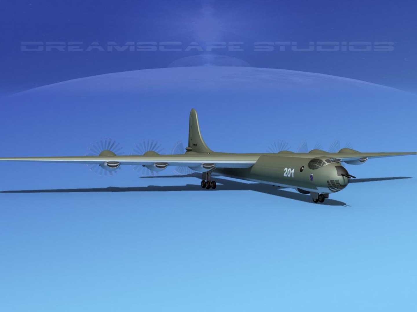 B-36a Convair B-36 Peacemaker 3d Model