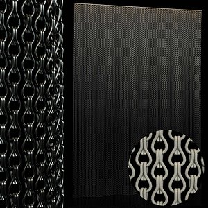 chain curtain metal 3D model