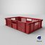 plastic crate box 3D