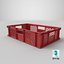 plastic crate box 3D