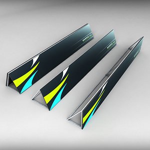 Stadium Advertising Commercial Board low poly