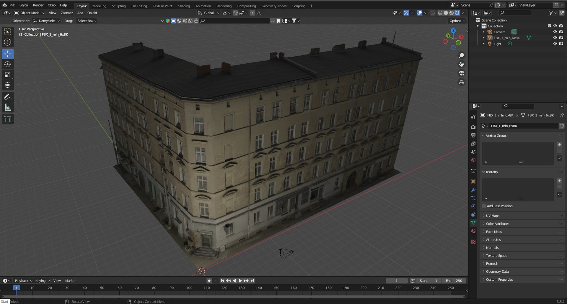 3D Facade Of A Tenement House With Falling Plaster - TurboSquid 2240224