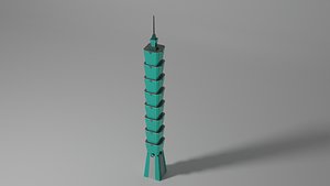 3D taipei 101 tower model