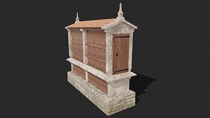 3D Galician Granary Horreo