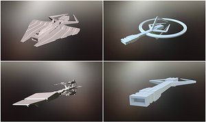 sci-fi spaceships 3D