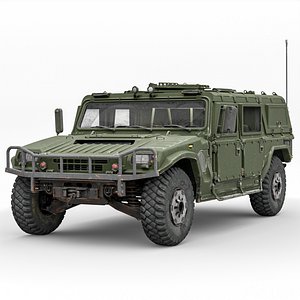 3D Military Off-Road Utility Vehicle - Rigged model