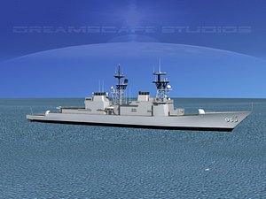 3d model destroyers class spruance