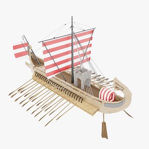 Caesar Roman Boat Ship 3D model