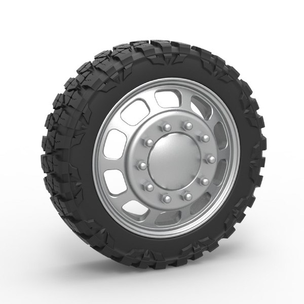 modelo 3d Diecast Front semi wheel for pickup Version 3 Scale 1 to 25 ...