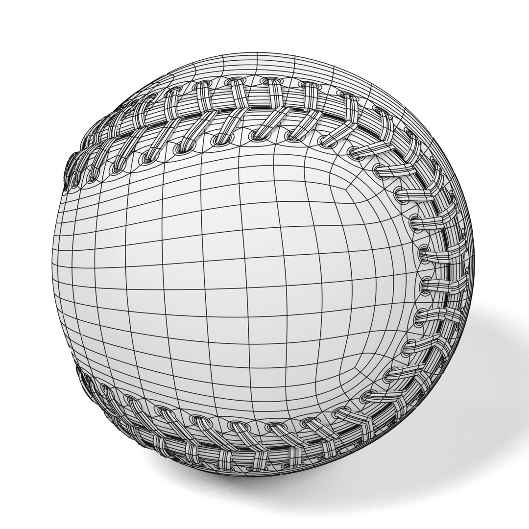 3d Model Ball Baseball Base