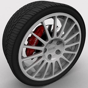 3d model wheel tire oz racing