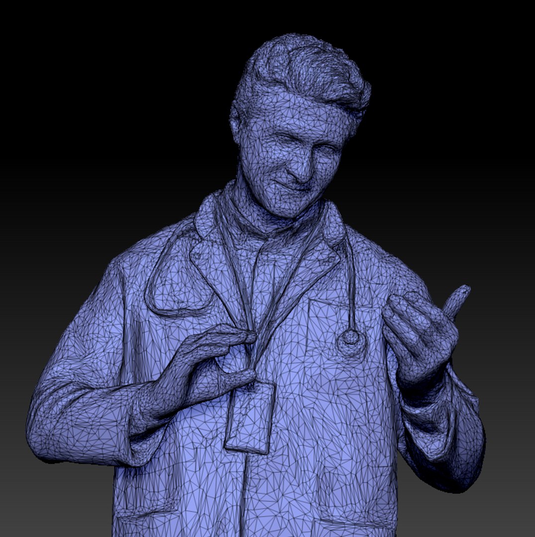 Scanned Caucasian Medical Doctor Model - TurboSquid 1668205