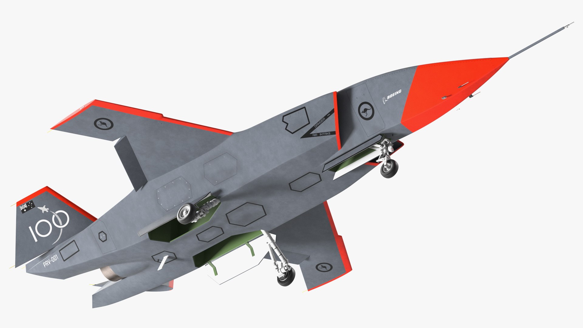 Boeing MQ-28 Ghost Bat Rigged for Maya 3D model preview