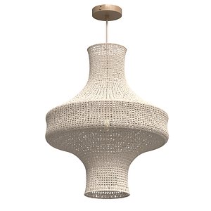 Restoration Hardware  Liya Crochet Tall Pendant Oatmeal model