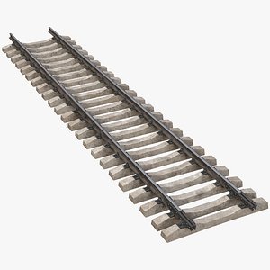 railway track straigh 3D model