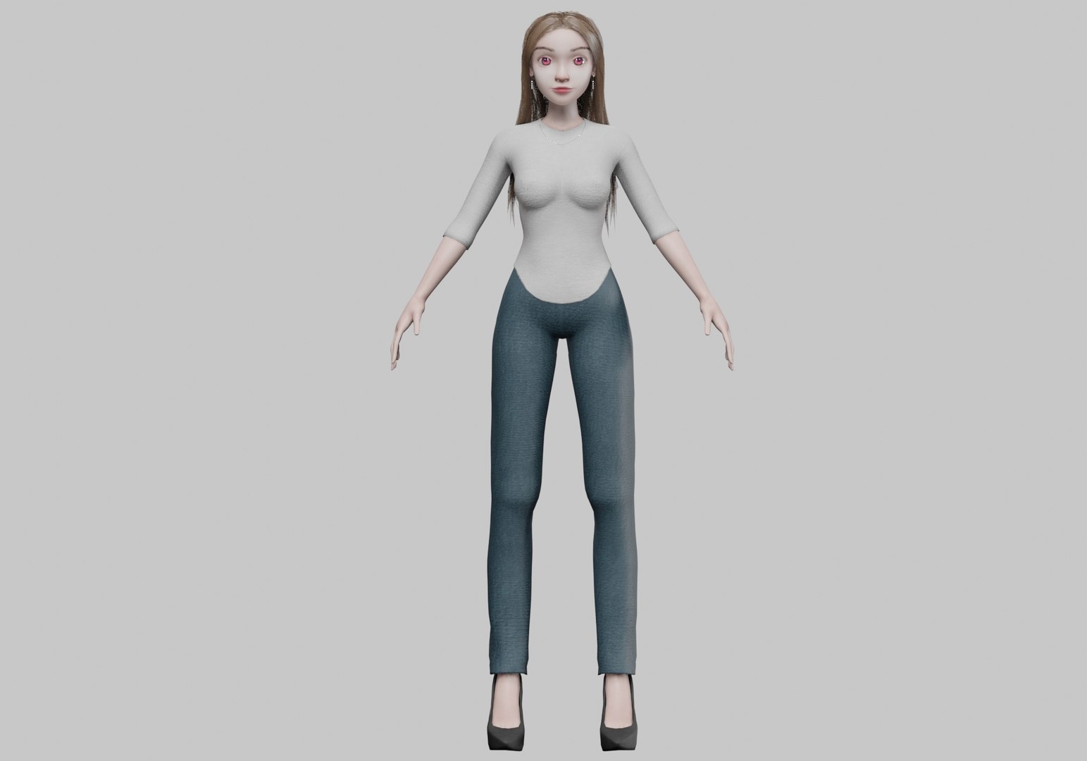 3D Model Cool Cartoon Girl V31368 - TurboSquid 2263976