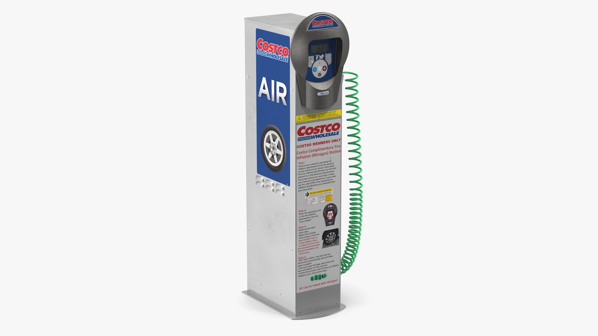 3D Self Service Tire Air Station Blue Model TurboSquid 1951112