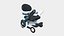 Tech Wheelchair B08 Black Blue - Disability Character Design