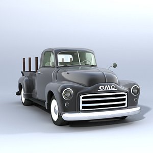 3d model of american gmc pickup truck