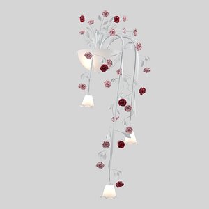 3D chandelier fiori di rose