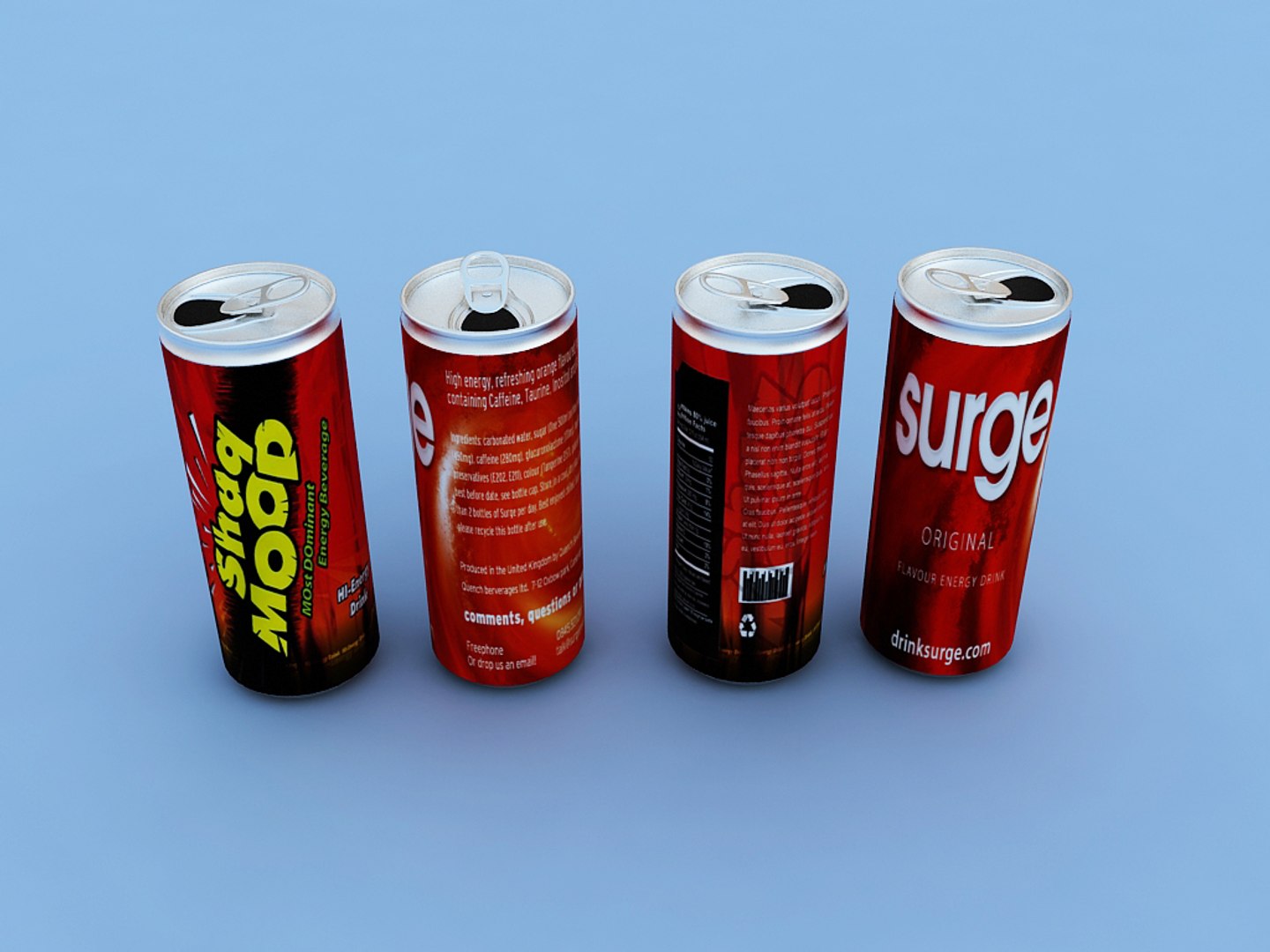 3d energy drink model