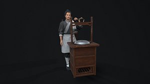 ancient china merchant 3D