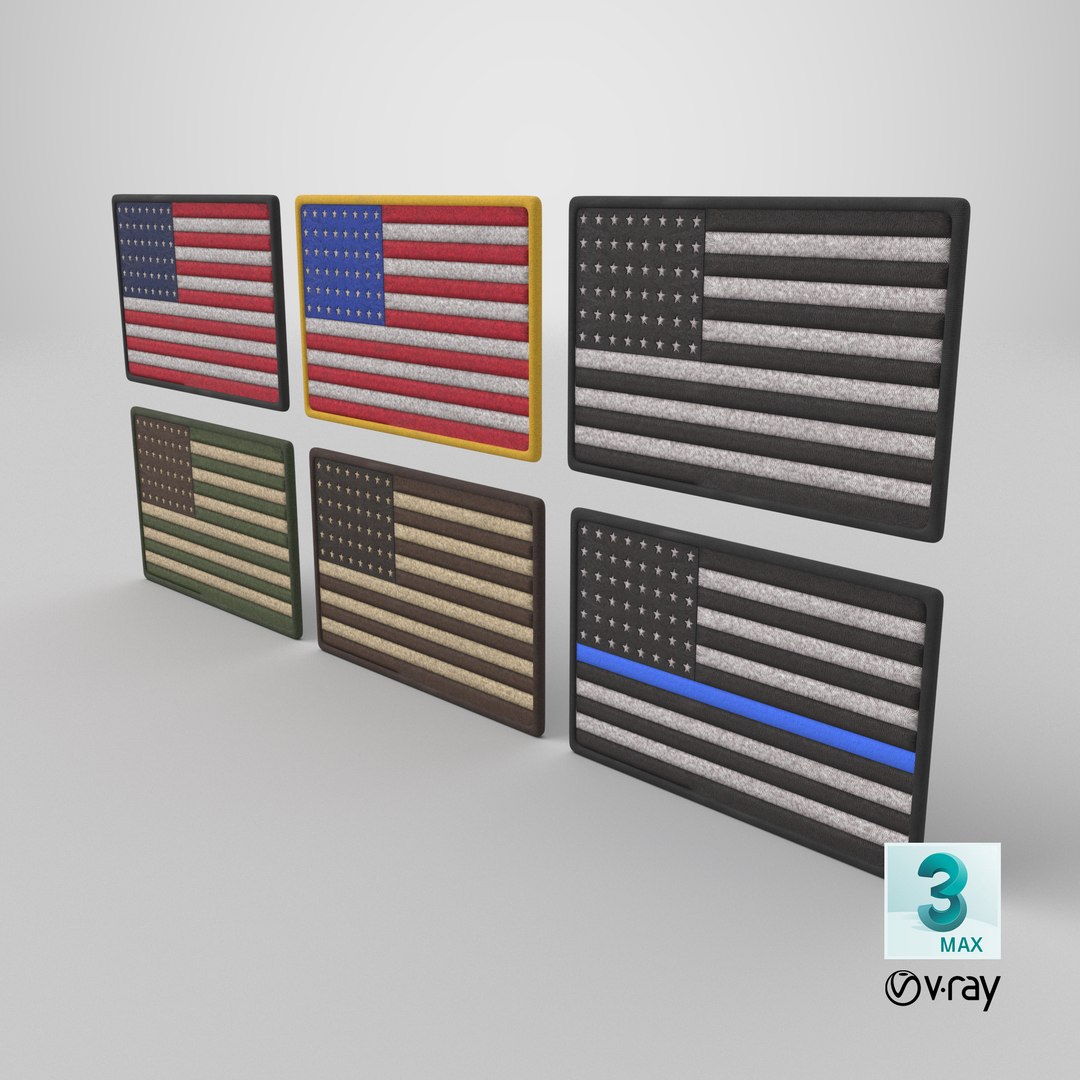 USA Flag Patch Set 3D model https://p.turbosquid.com/ts-thumb/ox/Bjsr9w/PH/stemcell_max_vray_render/png/1788952738/1920x1080/fit_q87/39f8b45481f8158d97e1389d39b09c51a7cfd7f5/stemcell_max_vray_render.jpg