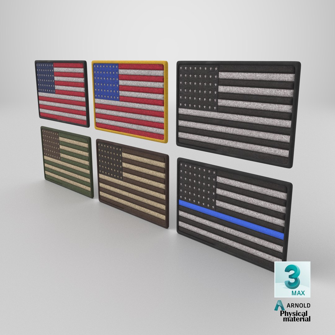 USA Flag Patch Set 3D model https://p.turbosquid.com/ts-thumb/ox/Bjsr9w/ak/stemcell_max_physical_render/png/1788952742/1920x1080/fit_q87/3cb4ab66430f4cbe96e2f6a5af77ecc398eee4fc/stemcell_max_physical_render.jpg