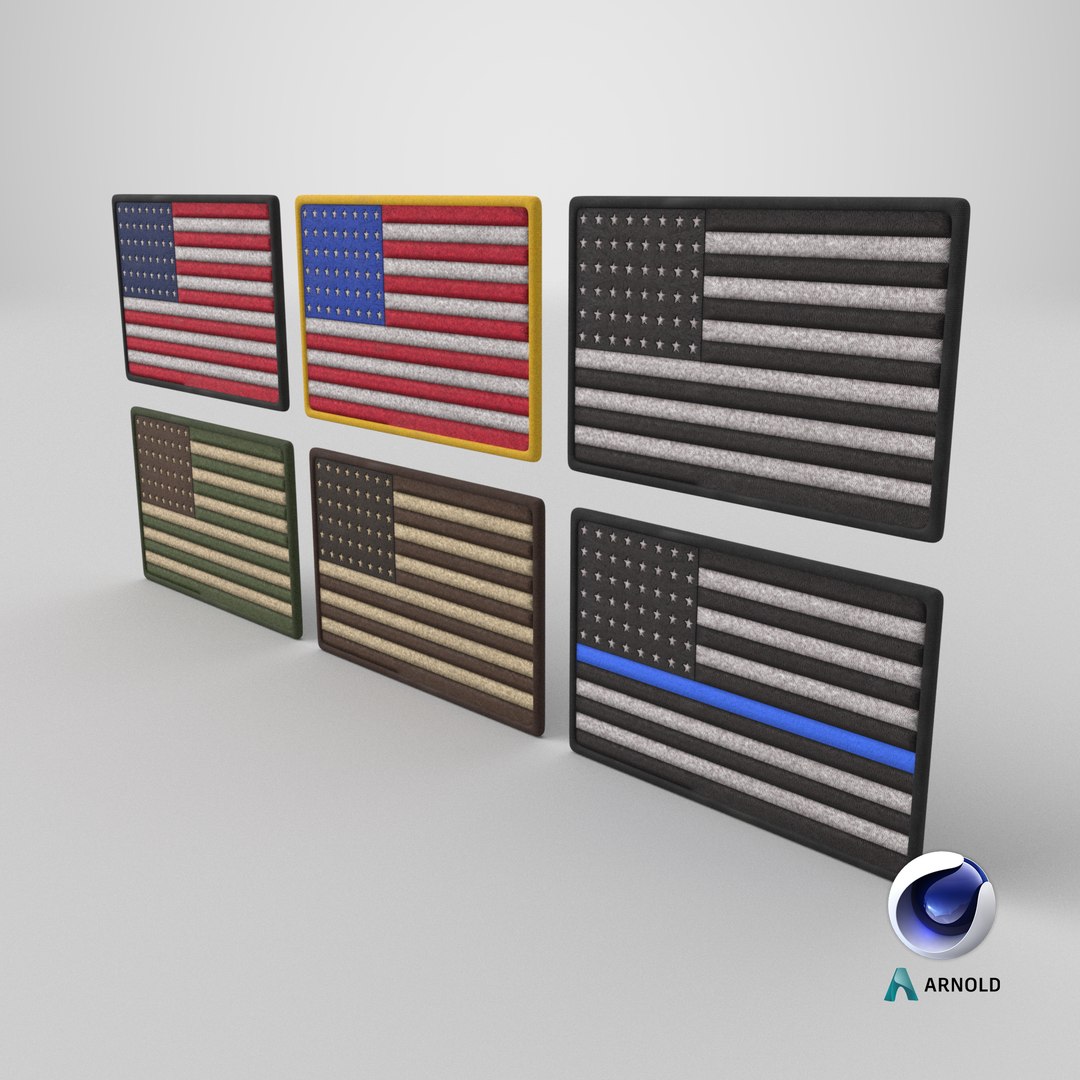 USA Flag Patch Set 3D model https://p.turbosquid.com/ts-thumb/ox/Bjsr9w/hL/stemcell_cinema_4d_arnold_render/png/1788952734/1920x1080/fit_q87/37b9a5f53ef69a235833872c58cf804ff519fe6f/stemcell_cinema_4d_arnold_render.jpg