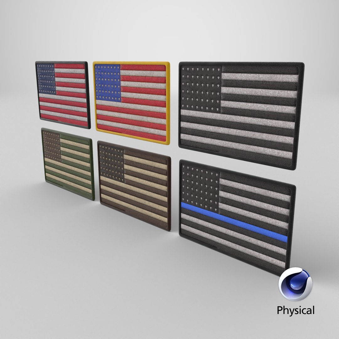 USA Flag Patch Set 3D model https://p.turbosquid.com/ts-thumb/ox/Bjsr9w/pi/stemcell_cinema_4d_physical_render/png/1788952736/1920x1080/fit_q87/869056d535a7ae23f240e6b1fa5dd0b3959680d6/stemcell_cinema_4d_physical_render.jpg