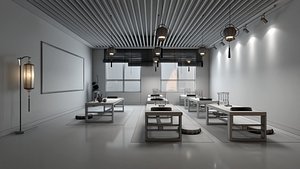 3D Japanese style classroom  school