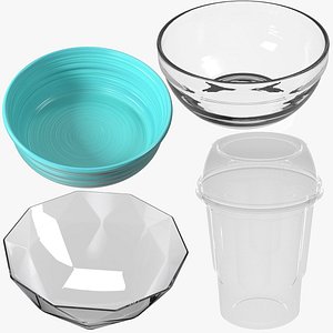 Ice Cream Dessert Cups Collection 3D model