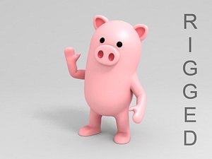 Rigged Pig Character