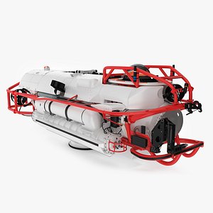 Rescue Submarine White 3D model