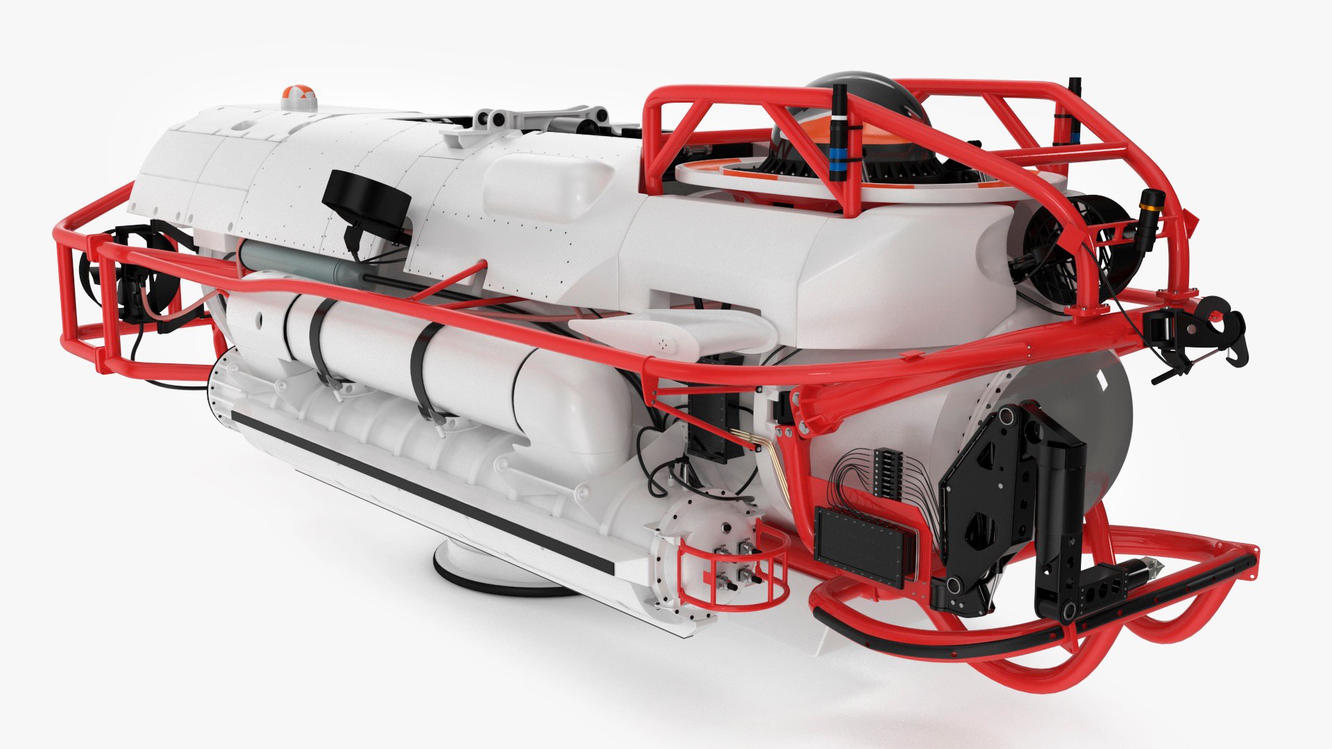 Rescue Submarine White 3D model preview