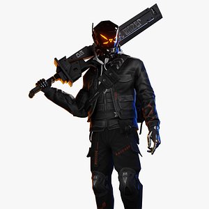 Cyberpunk Borz Robot