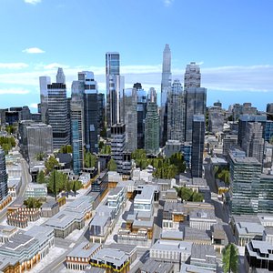 3ds max cityscape scene highrise