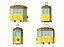 LowPoly Cartoon old Tram 3D 모델