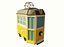 LowPoly Cartoon old Tram 3D 모델