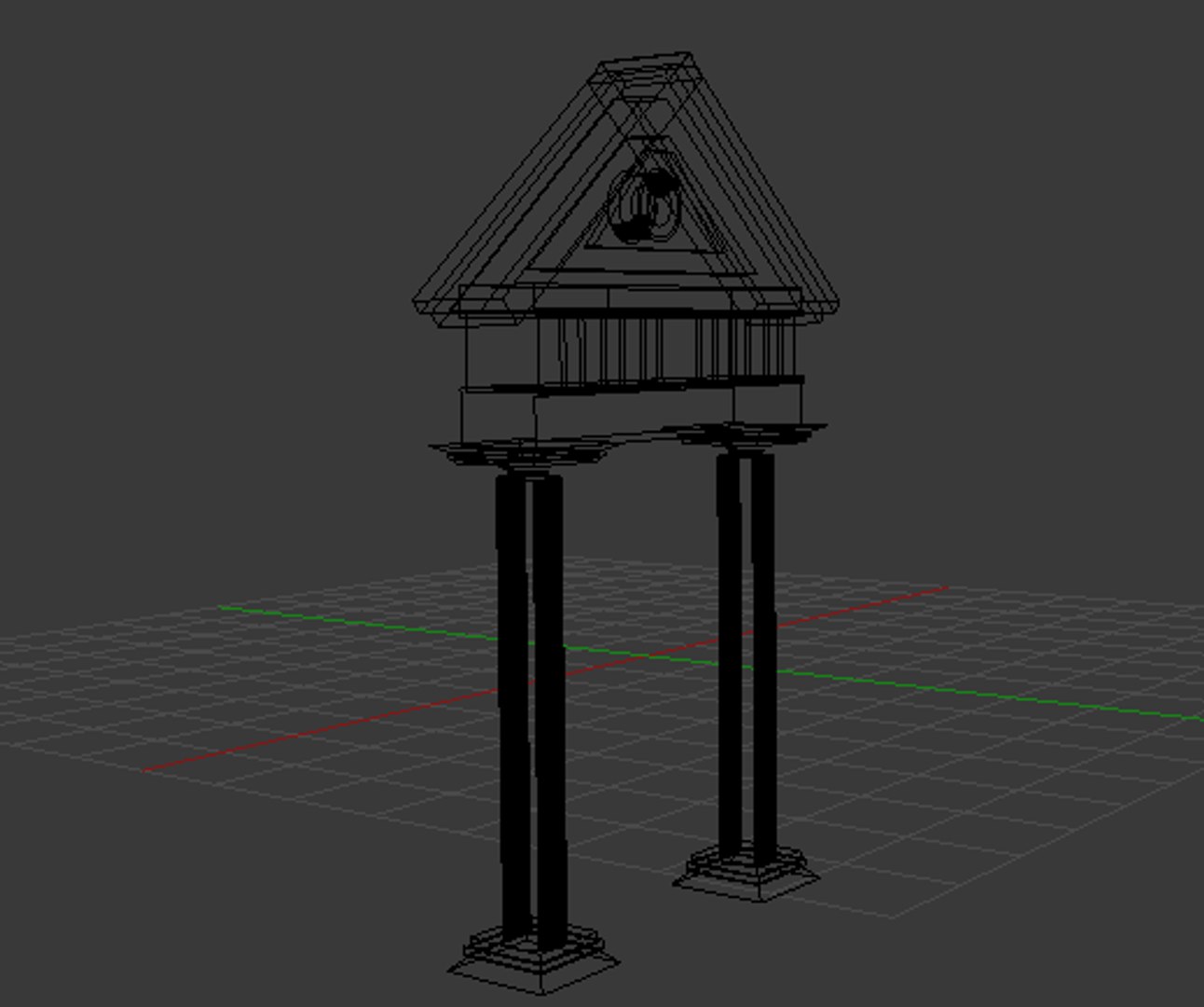 3d Model Roman Style Gate