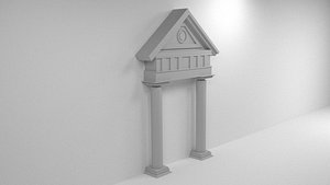 3d model roman style gate
