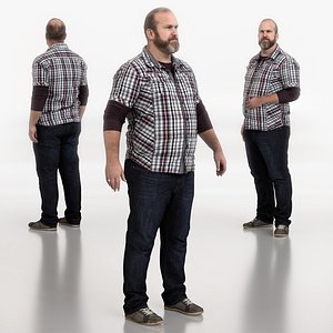 Rigged Man Character - 3D Scanned Figure 0102