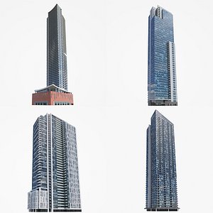 high-rise toronto milwaukee 3D model