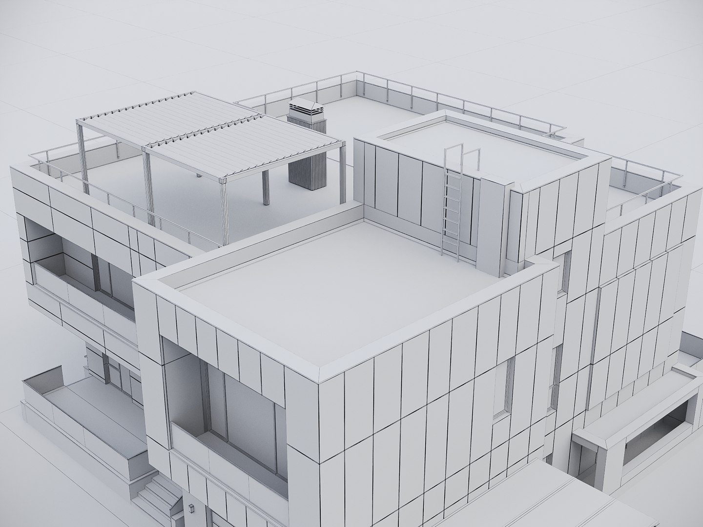 3D Modern Residential Building 014 - TurboSquid 2153800