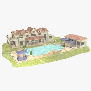Luxury Villa I - Low Poly - Textured