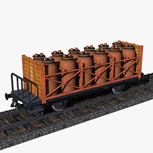 acid pot rail wagon 3D