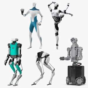 Rigged Robots Collection 11 3D model
