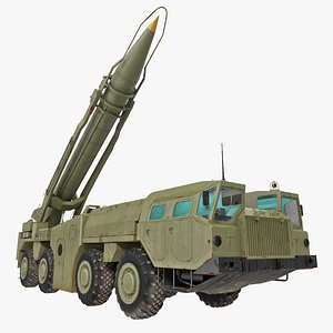 3d model scud missile launcher maz-543